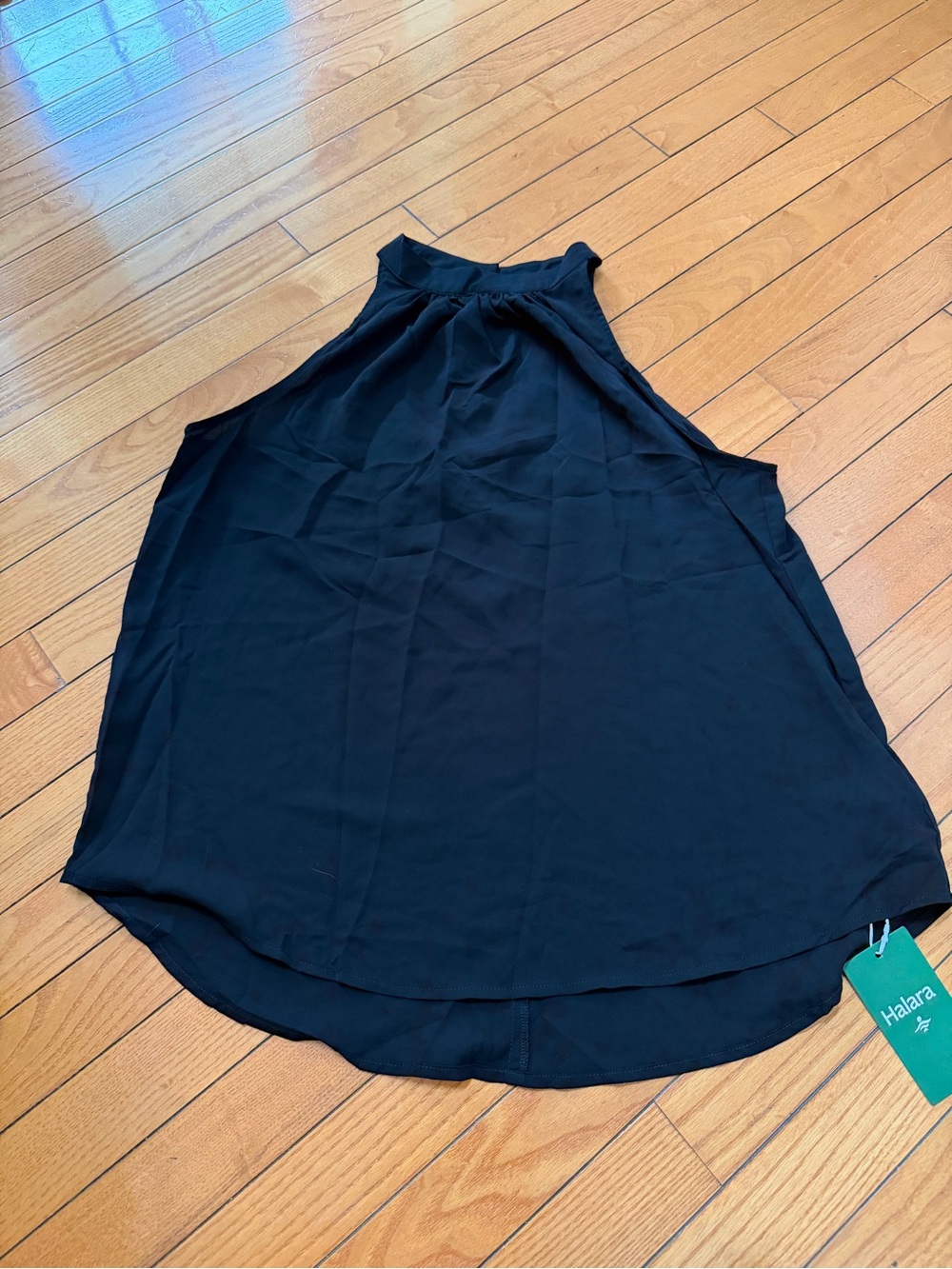 HALARA Black Sleeveless Halter Neck Blouse Medium NWT